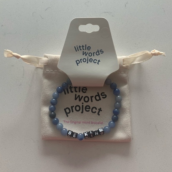 Little Words Project Men's Be Kind Beaded Bracelet - Size M/L - Blue - NWT - Picture 5 of 7
